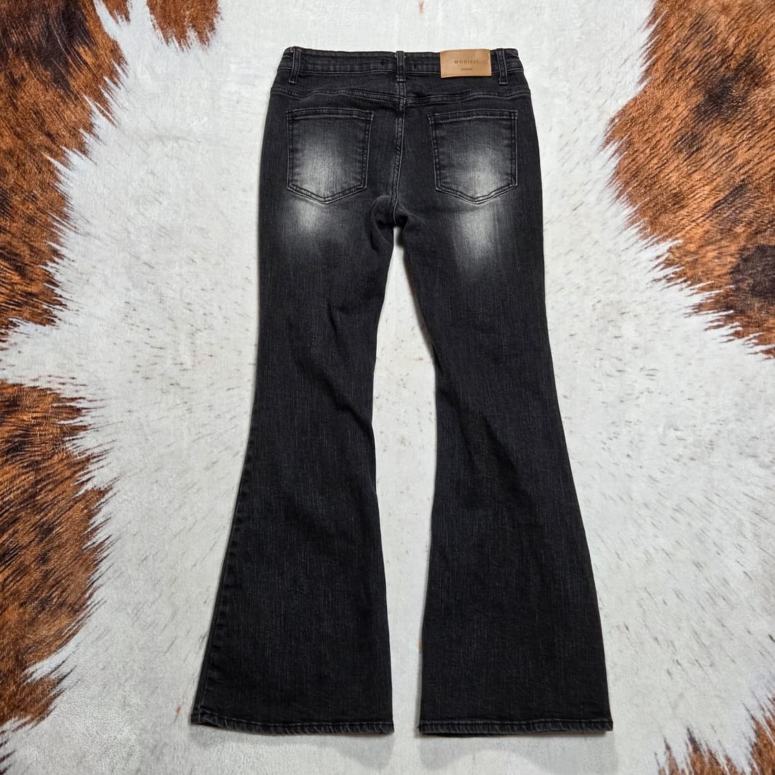 빈티지 흑청 워싱 부츠컷 데님팬츠 상품이미지4