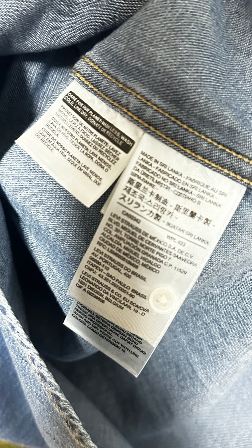 리바이스 데님 웨스턴 셔츠 S 상품이미지5