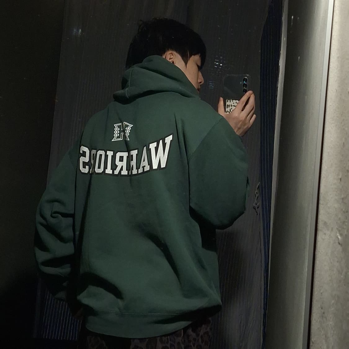 잔스포츠 그린 하와이 유니버시티 워리어스 캥거루포켓 기모 후드 티셔츠 상품이미지3