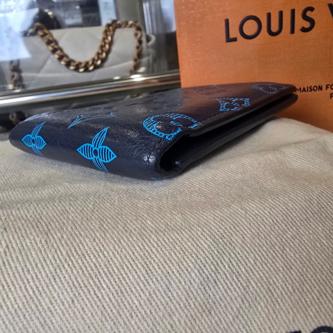[중고/정품] 루이비통 멀티플 윌릿 반지갑 모노그램 네이비 리버 블루 상품이미지8
