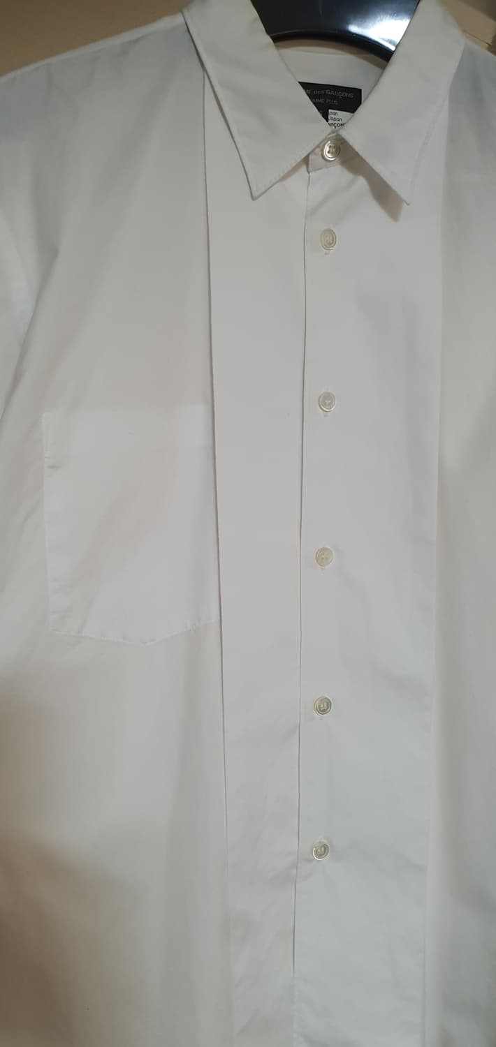 꼼데가르송 옴므플러스 화이트 포플린 핀턱 셔츠 상품이미지3