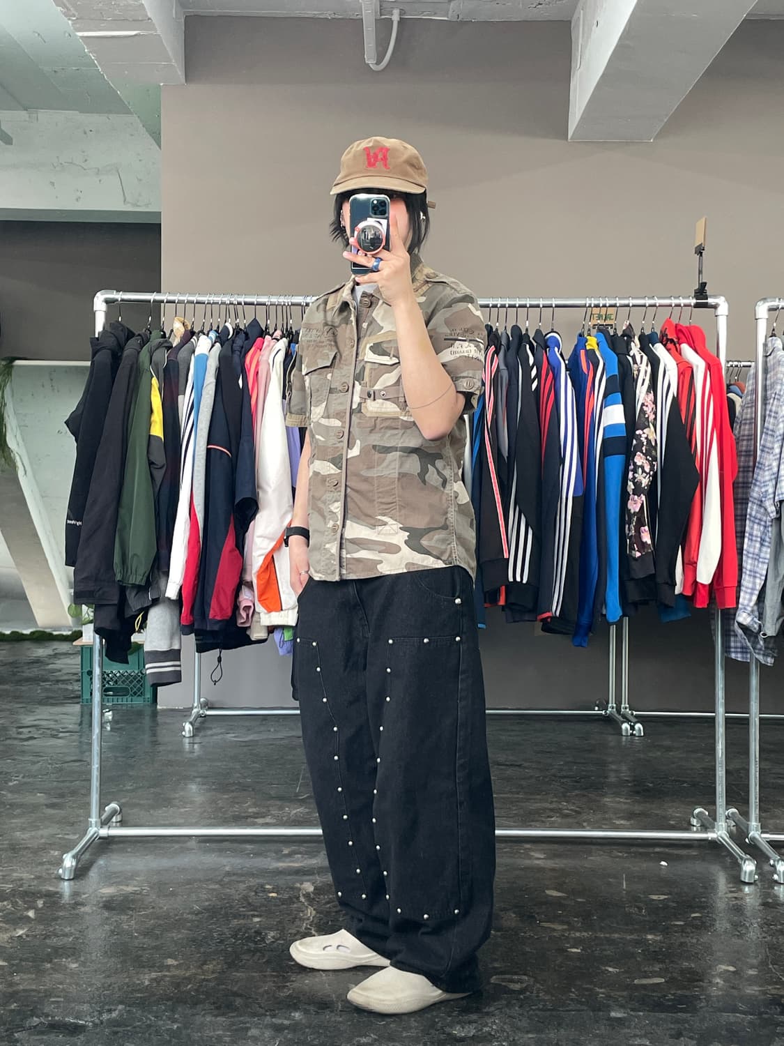 AVIREX 카모 반팔 셔츠 상품이미지4