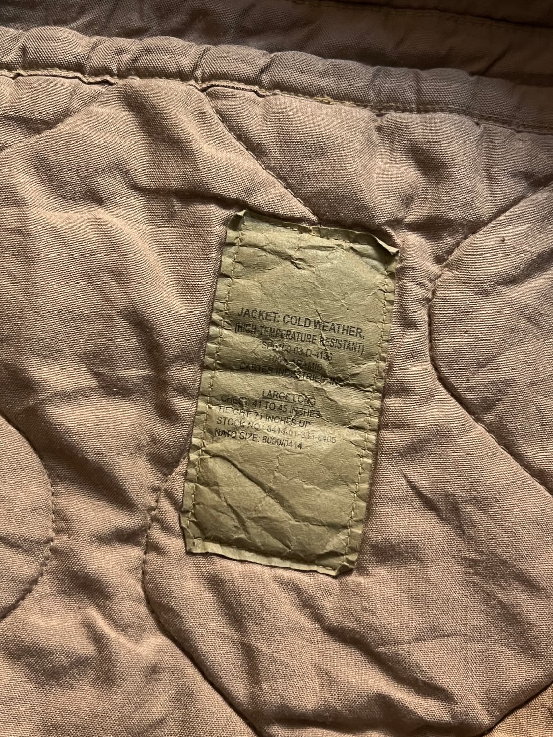 [L]00's U.S ARMY 데저트 탄 CVC 탱커자켓 상품이미지7