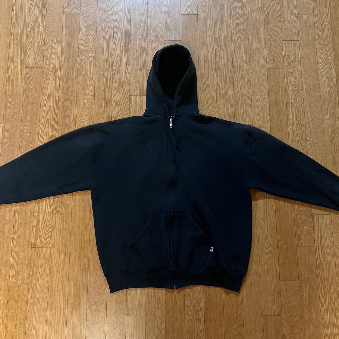 [XXL] 90s 빈티지 러셀 후드집업 워시드 블랙 상품이미지2