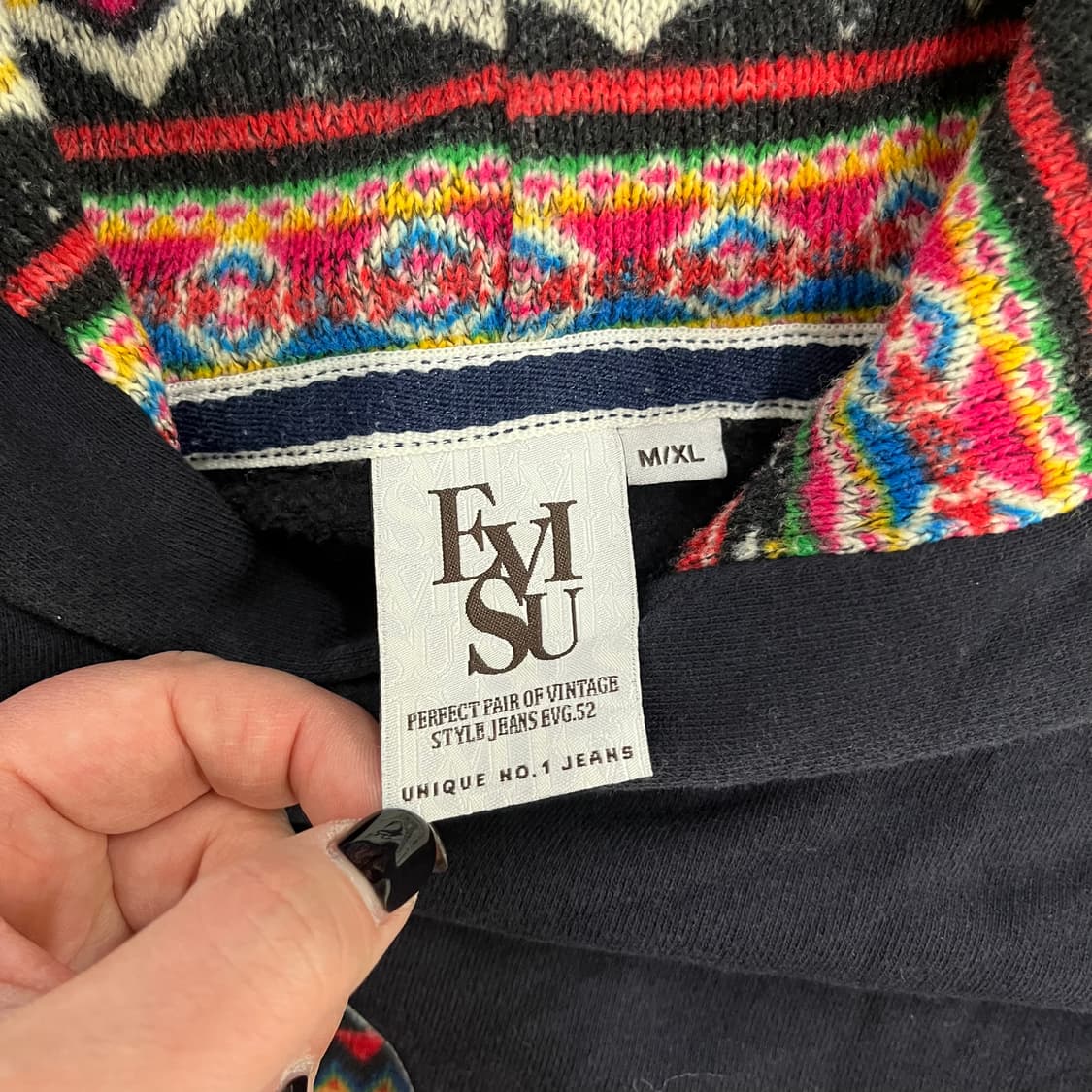 XL 에비수 멀티컬러 후드 티셔츠 0210M 상품이미지2