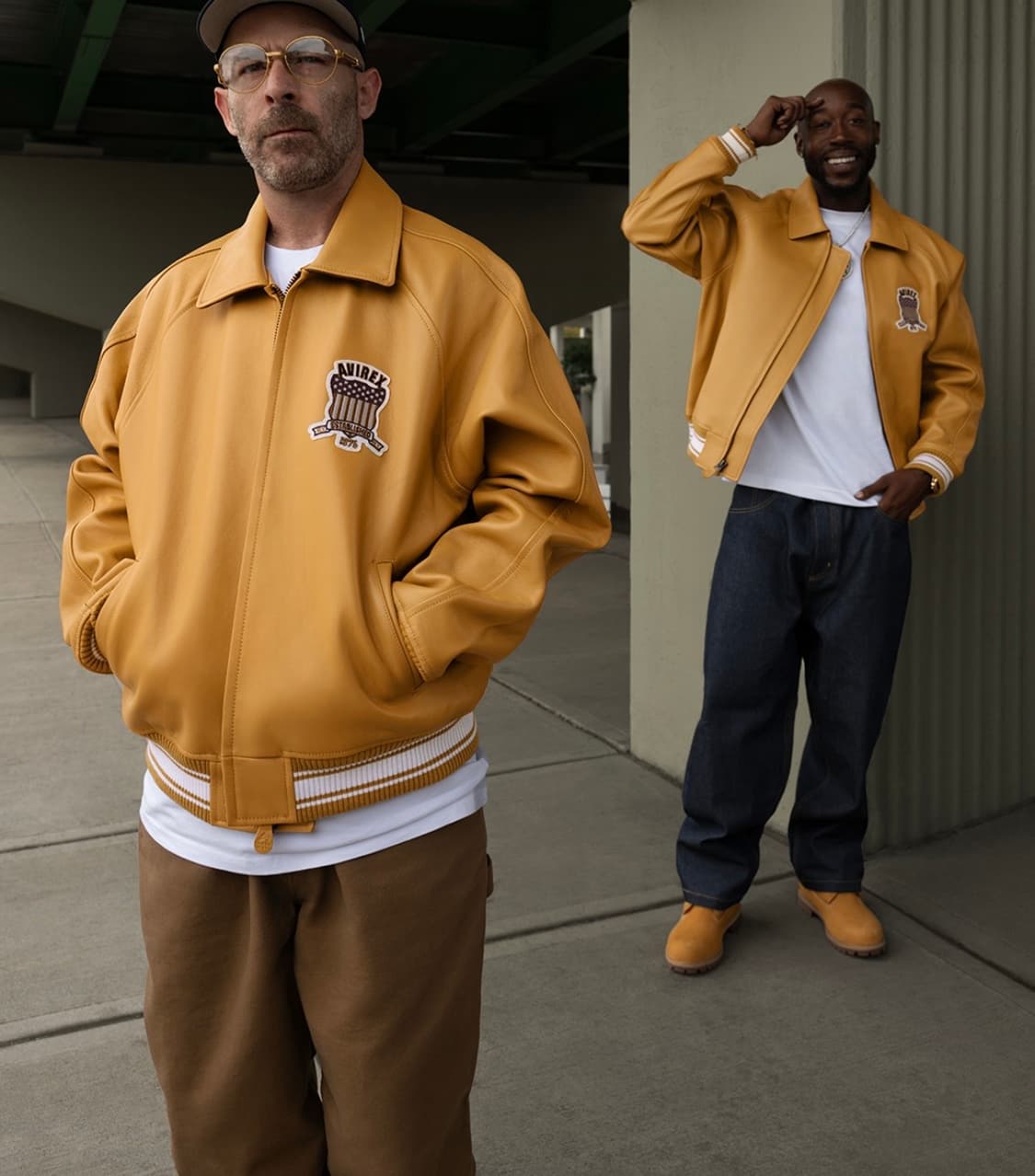 아비렉스 50주년 팀버랜드 콜라보 바시티 래더자켓 상품이미지5