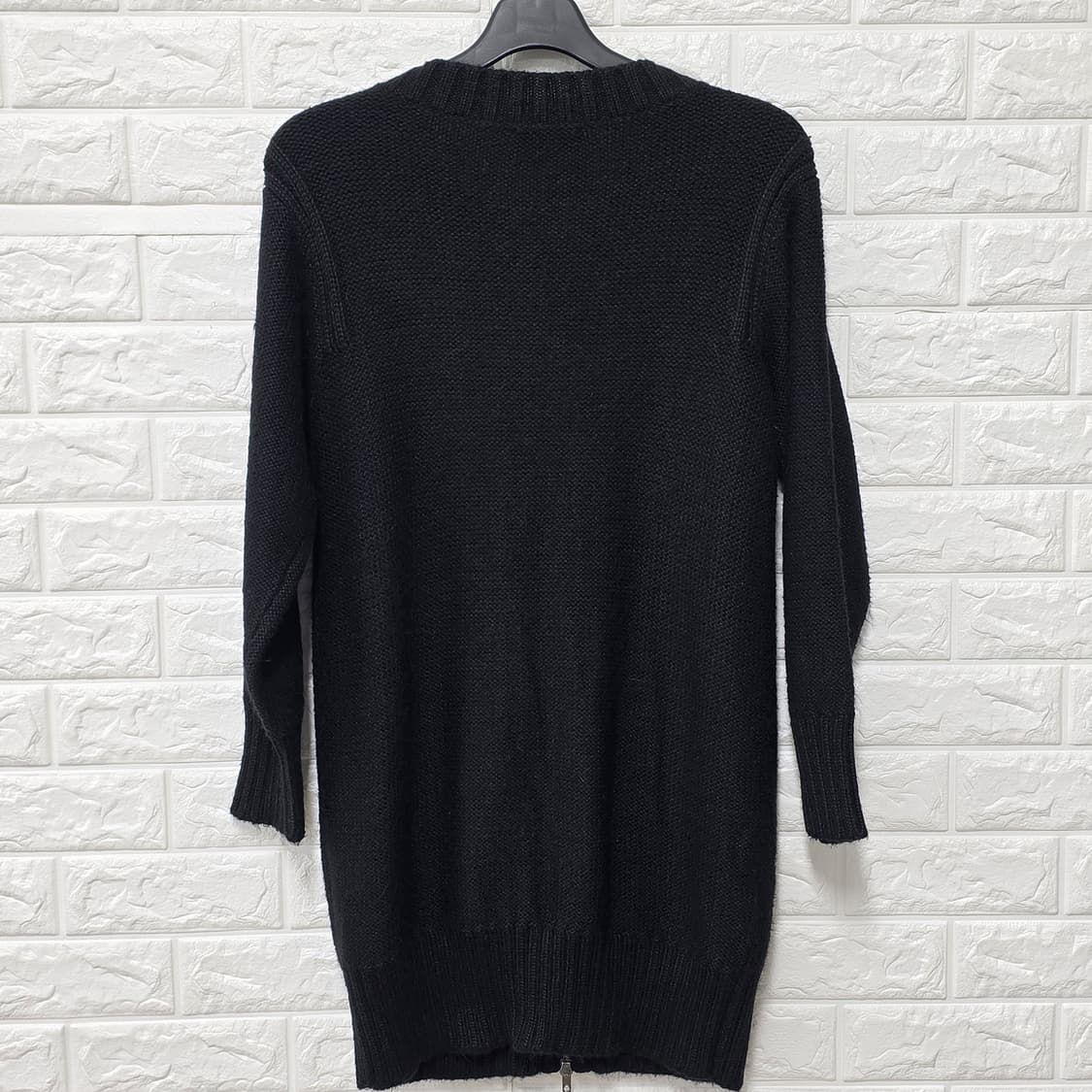 택포// M 꼼뜨와데꼬또니에 블랙 니트 집업 가디건 상품이미지4