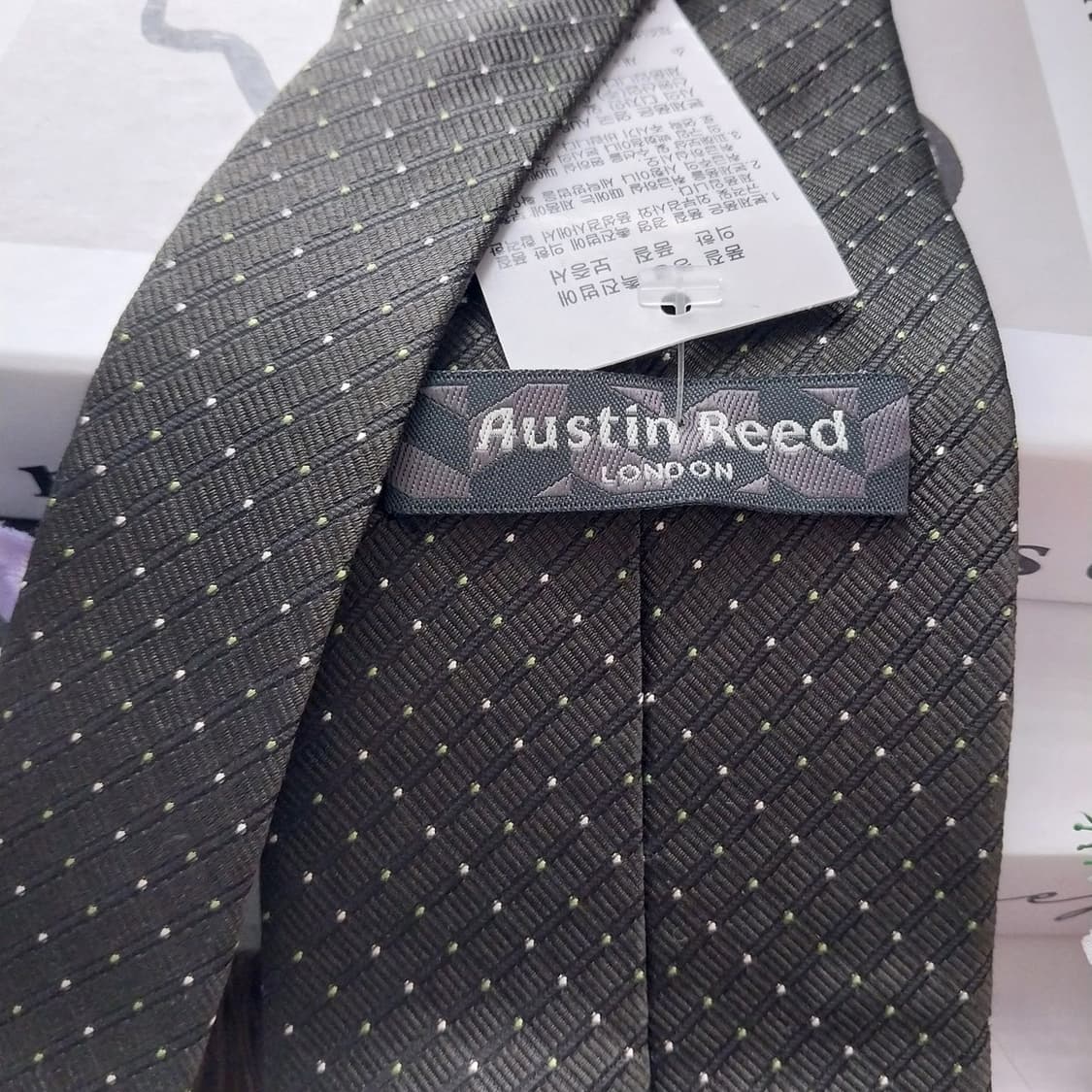 오스틴리드 실크 그레이 마이크로 패턴 넥타이 9.9cm 새상품 K1287 상품이미지6