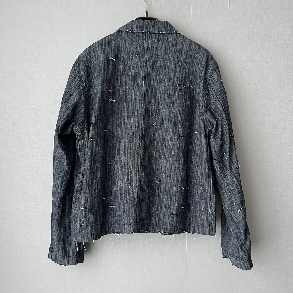 Smith's 블랙 데님 디스트레스드 자켓 상품이미지2