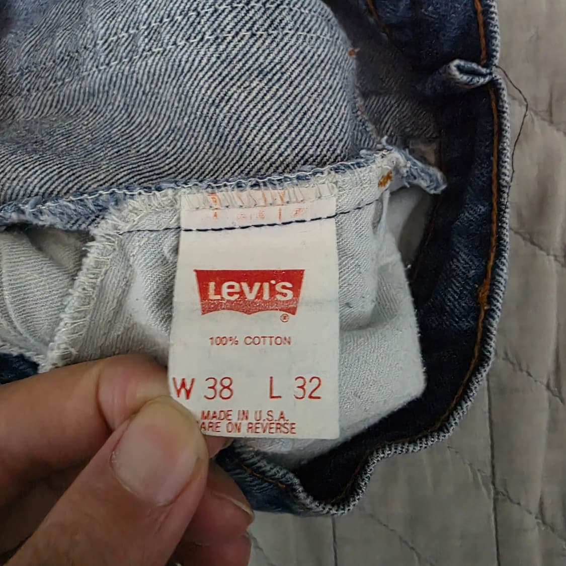 [38X32] 80s 리바이스 517 부츠컷 데님 인디고3 컷팅 오렌지탭 상품이미지8
