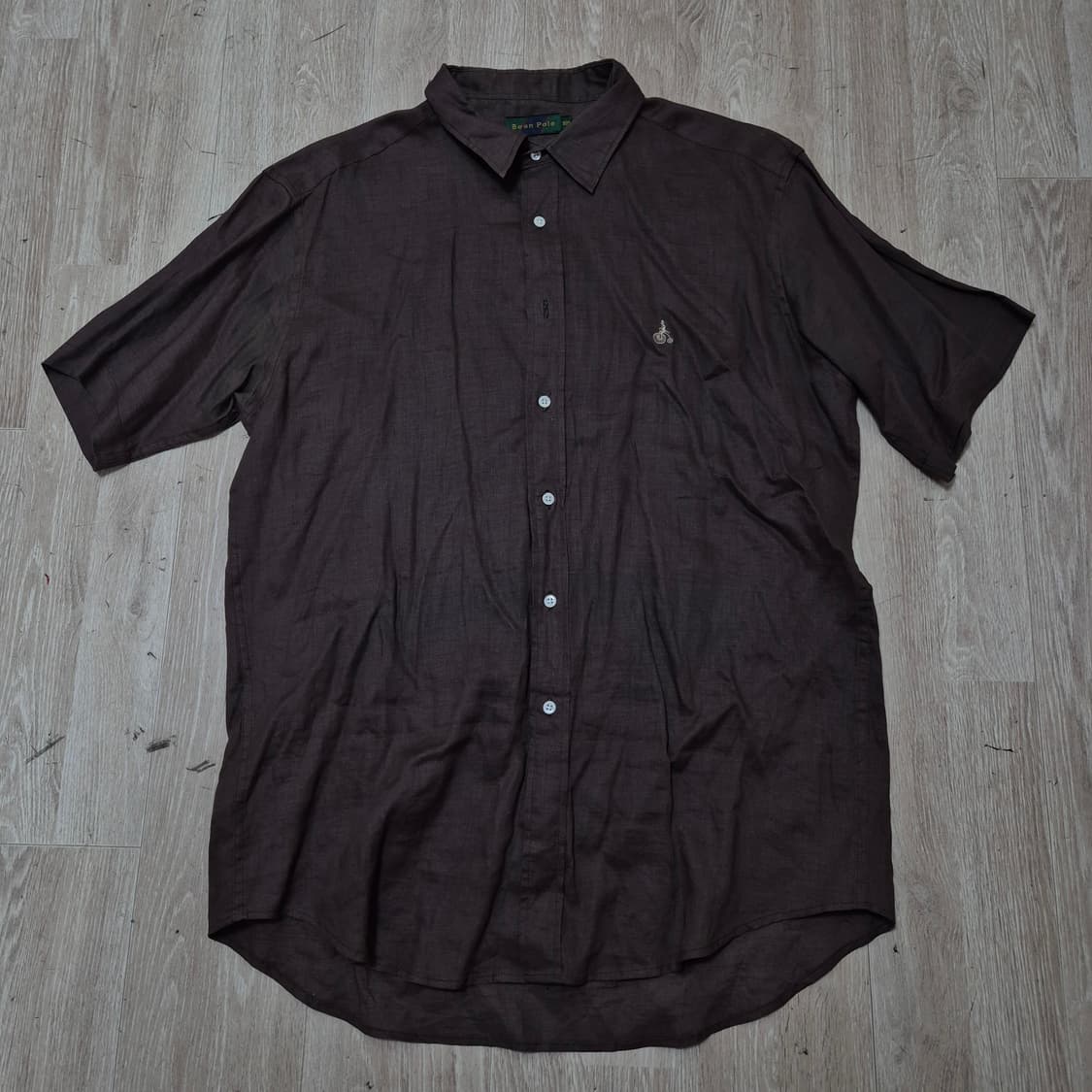 빈폴 남성 자수 로고 코튼 반팔셔츠 XL(105) 상품이미지1