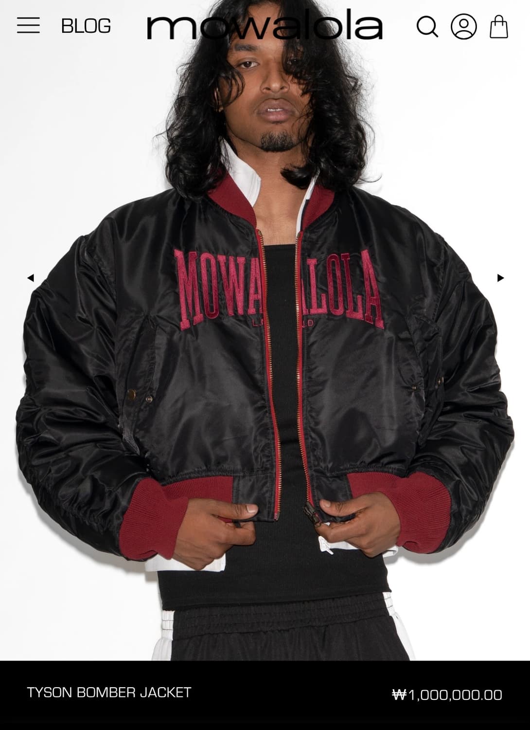Mowalola 타이슨 봄버 자켓 리버서블 상품이미지7