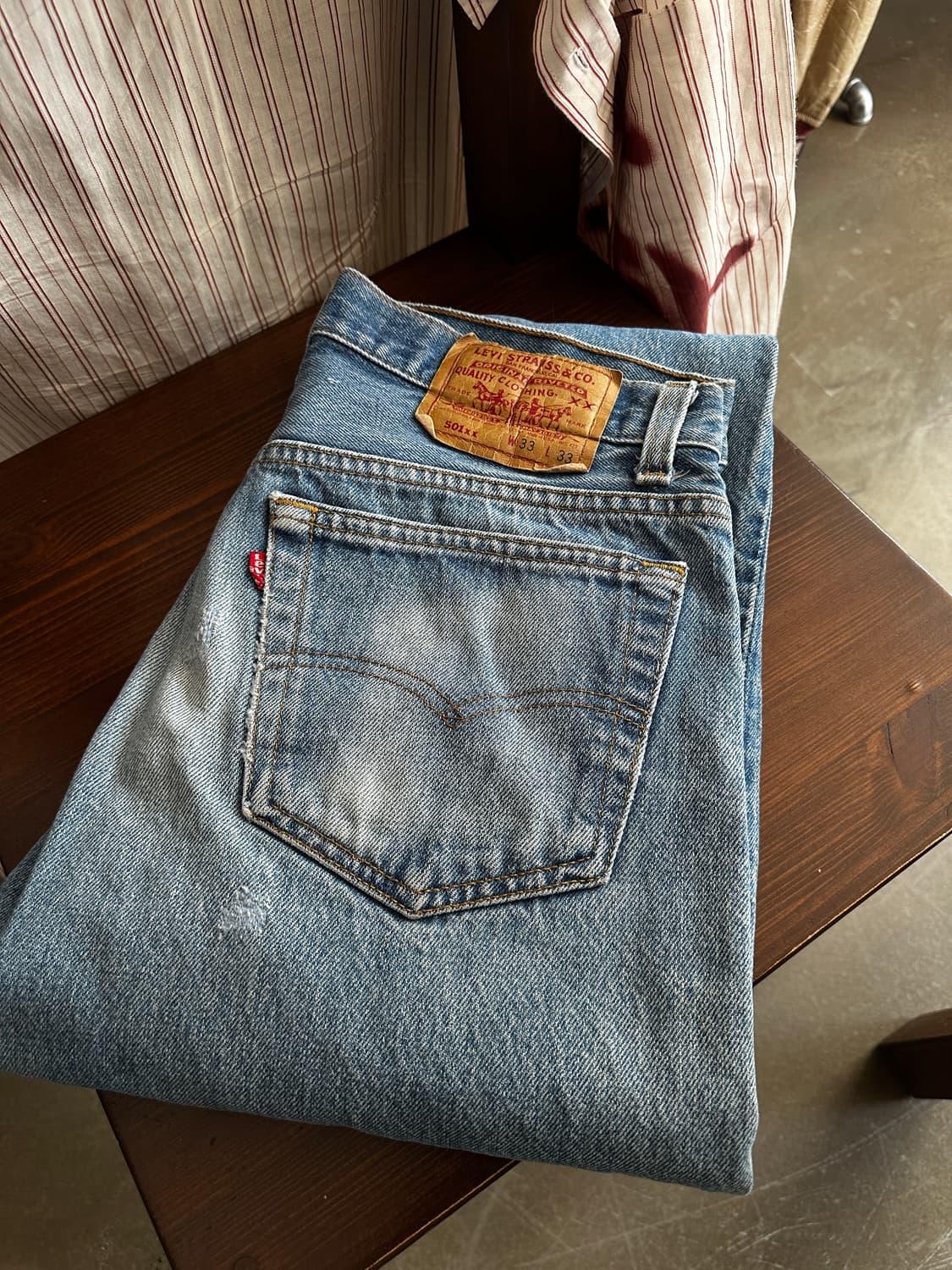 90s Levis 리바이스 501XX USA 데님 팬츠 30 상품이미지7