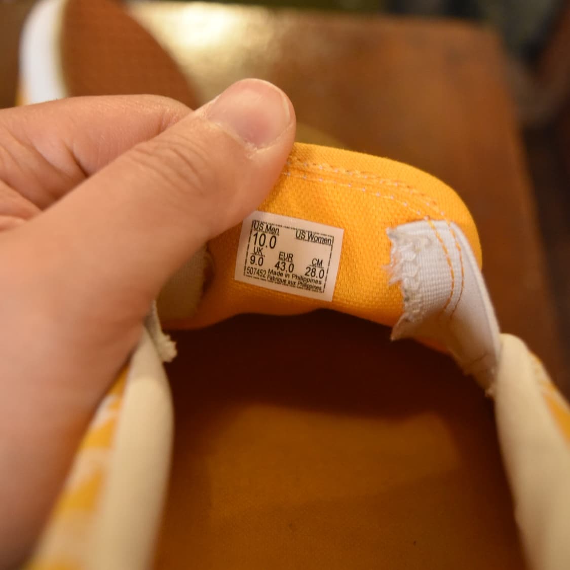 Vans Slip-on USN Custom Yellow 280 Size 상품이미지6