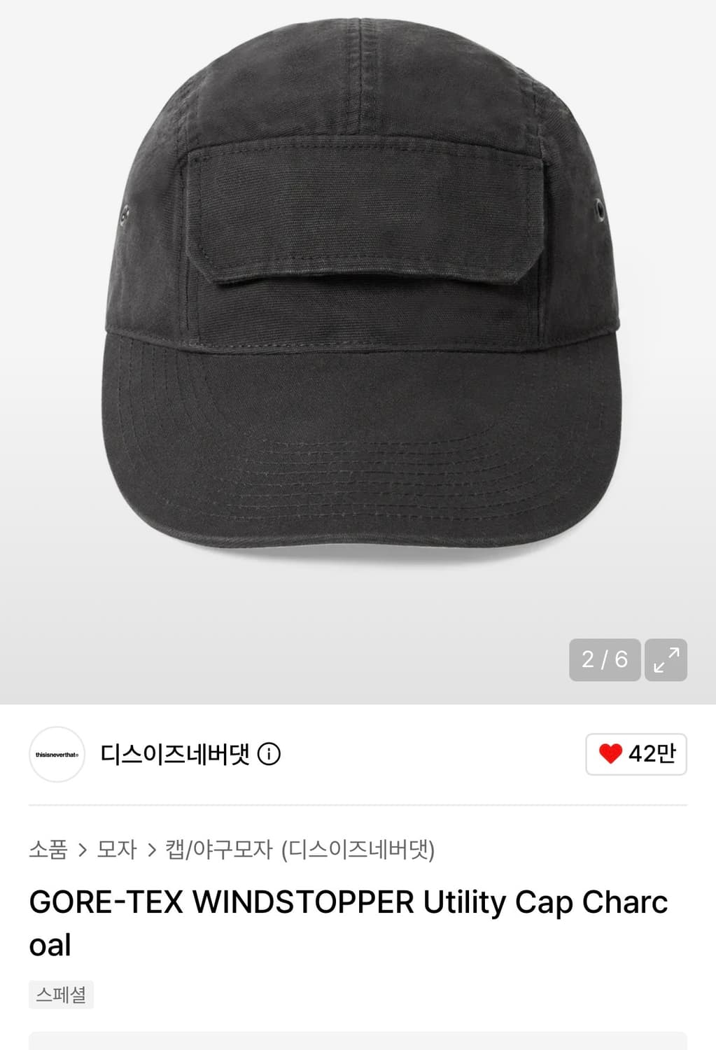 디네댓 고어텍스 WINDSTOPPER Utility Cap 볼캡 상품이미지1