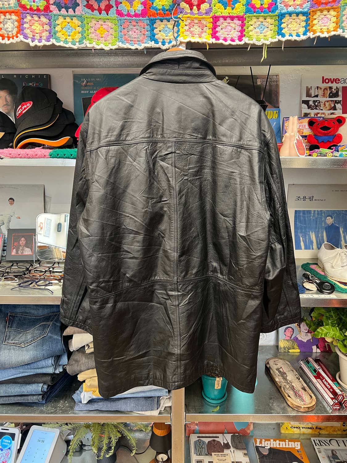 Vintage Japanese Black Leather Long Coat 상품이미지2