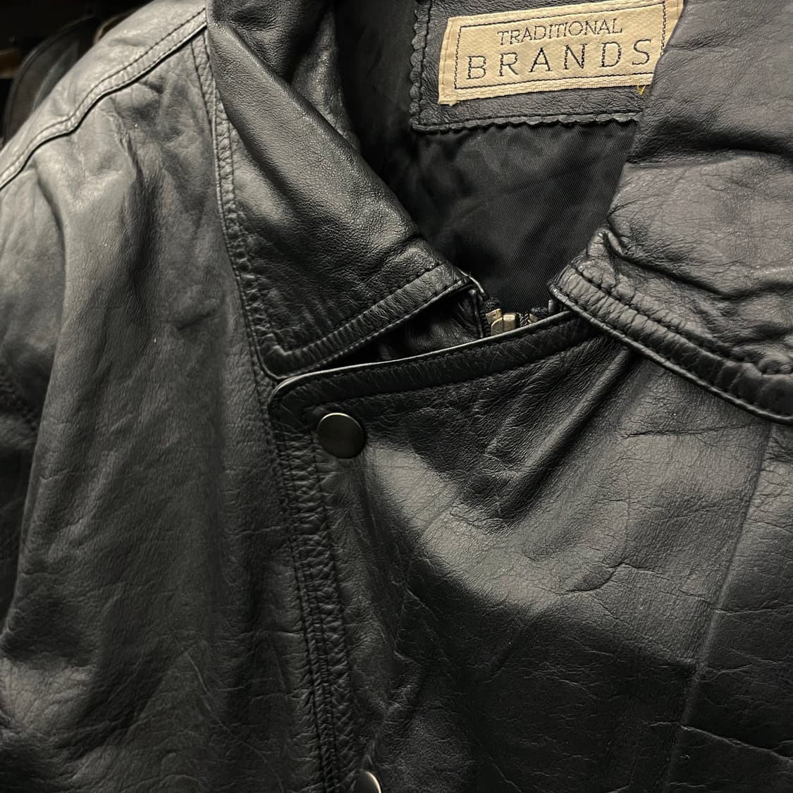 90s 트레디셔널 라이더 어깨 패드 소가죽 자켓 상품이미지3