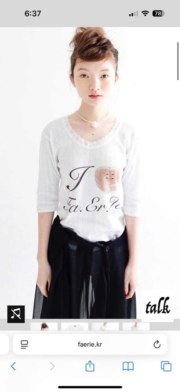 샵페어리 레이스 티셔츠 상품이미지1