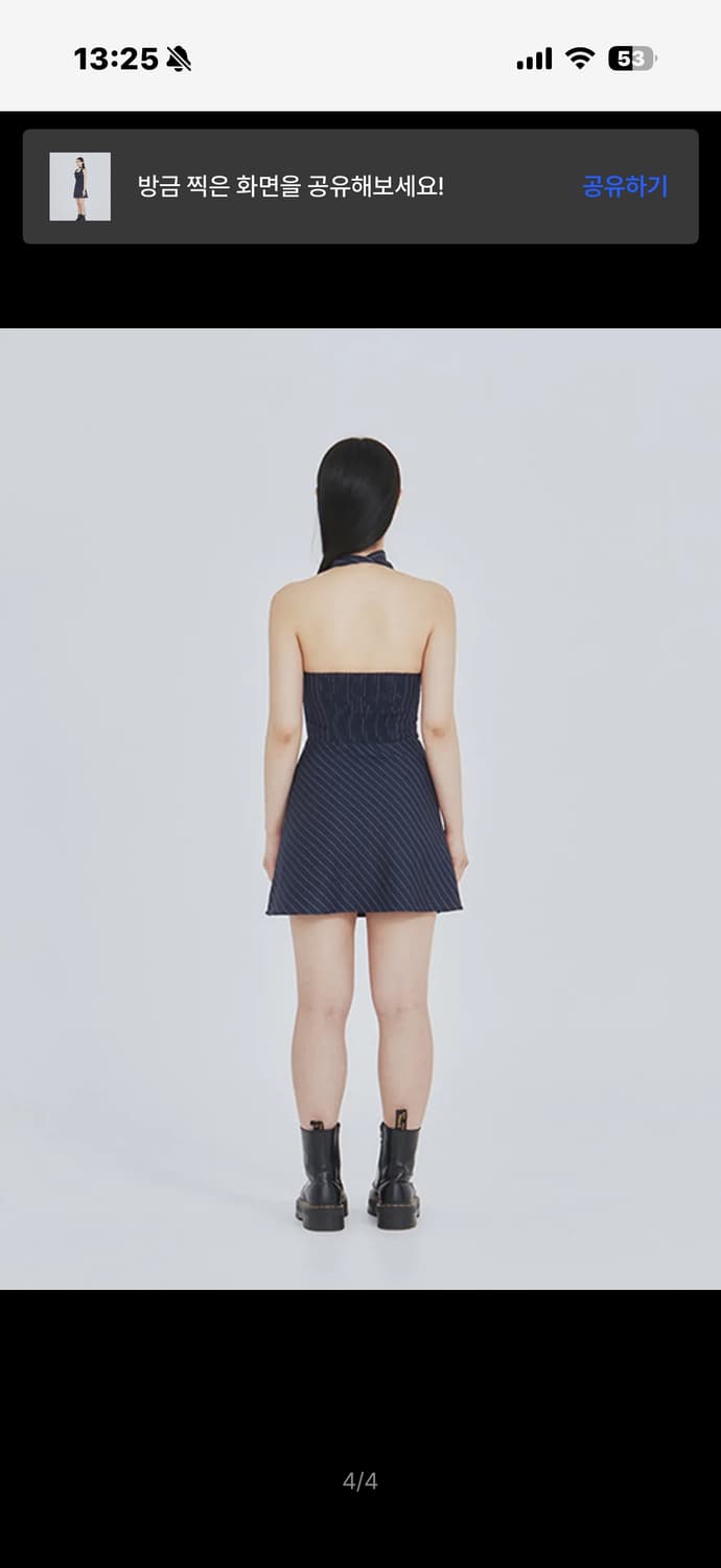 낫유어로즈  스카프 플레어 드레스 (네이비) 상품이미지2