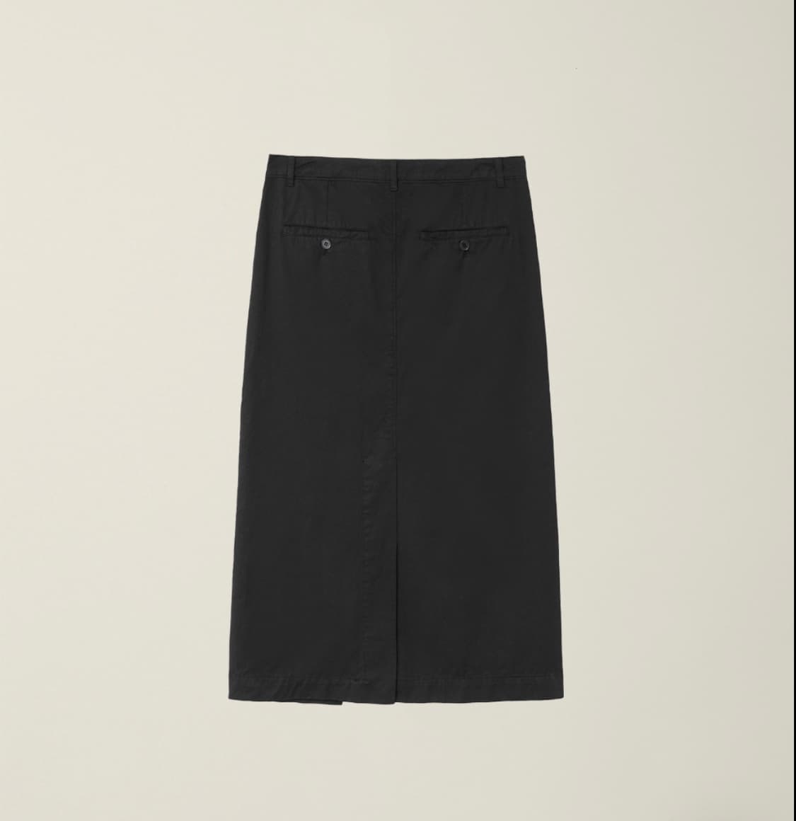 누마레 더블 웨이스트 코튼 스커트 - 블랙 상품이미지2