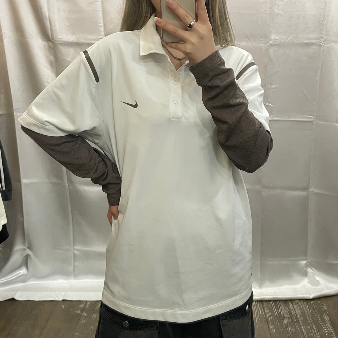 나이키 흰갈 유니폼 카라티 상품이미지1