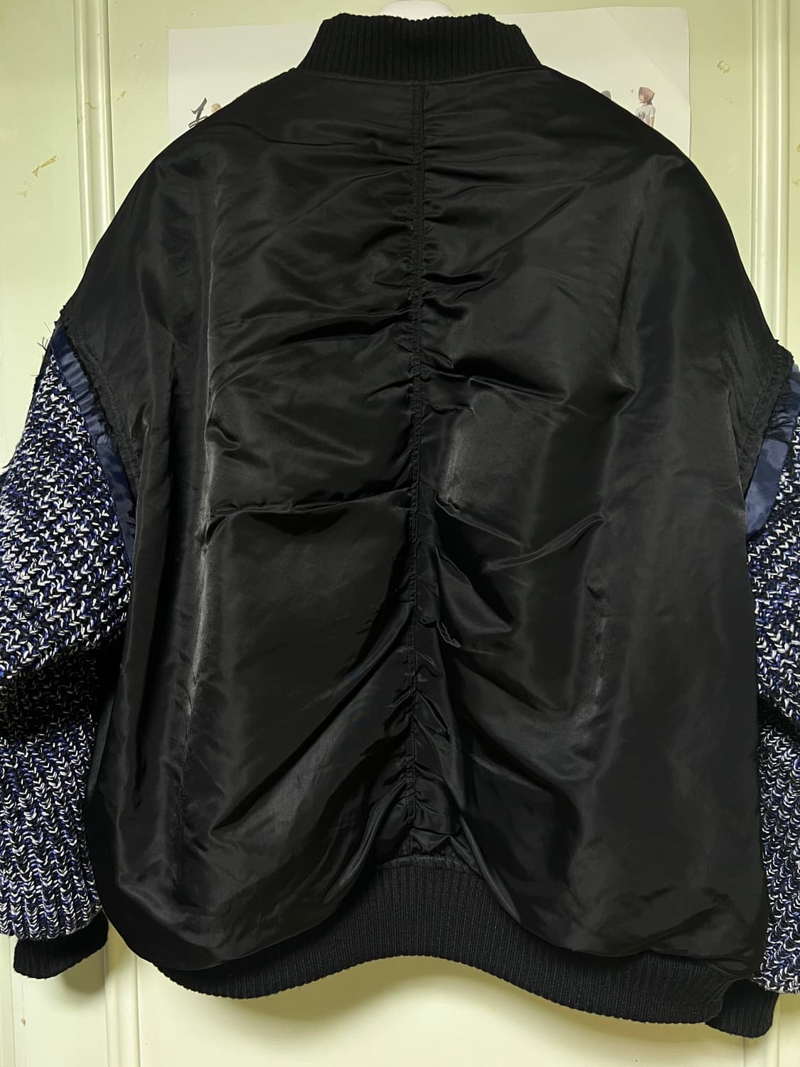 RSSC 알에스에스씨 니트 믹스드 MA-1 점퍼 블랙 1사이즈 상품이미지5