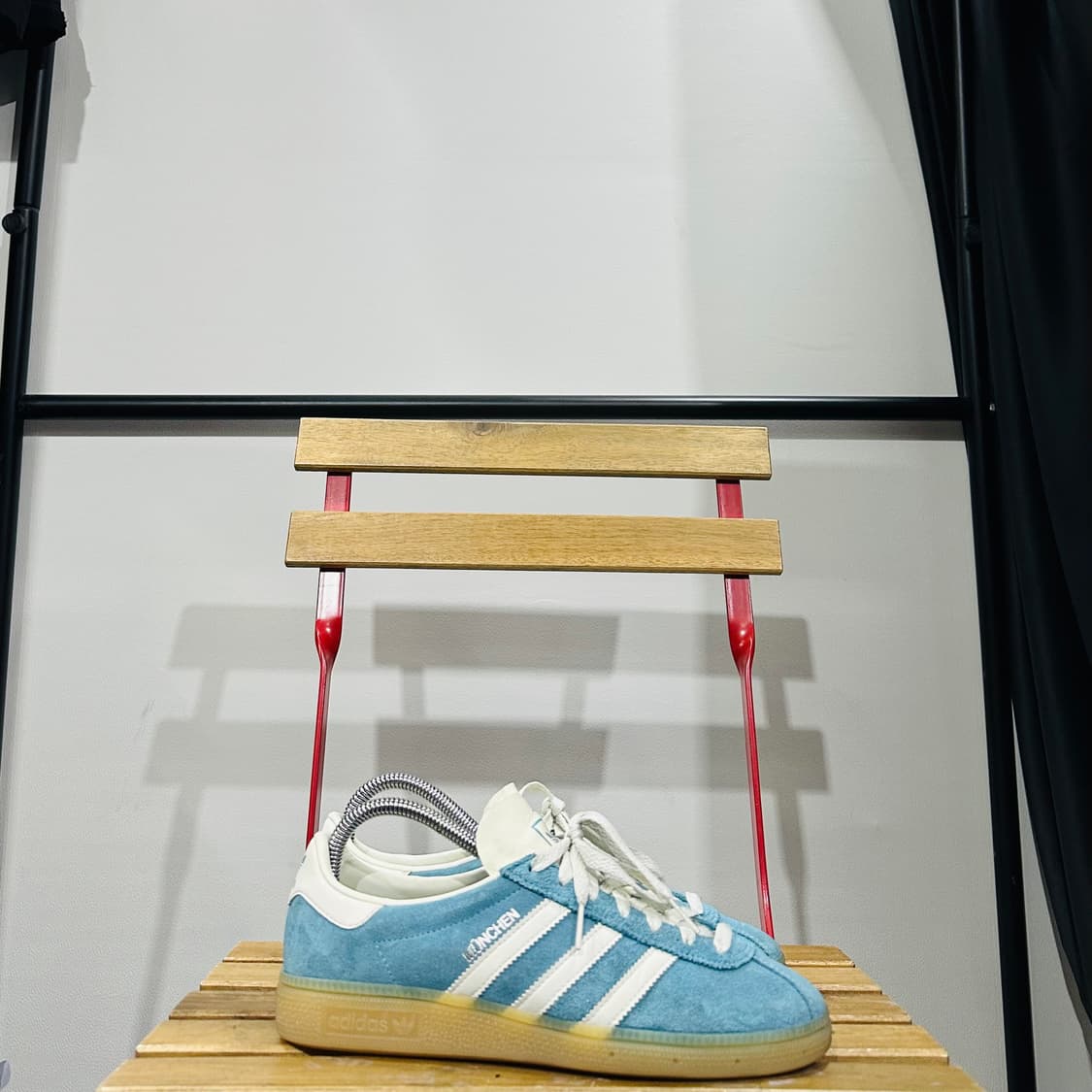 245) 아디다스 운동화 여성 여자 신발 뮌헨 스카이블루 스웨이드 상품이미지1