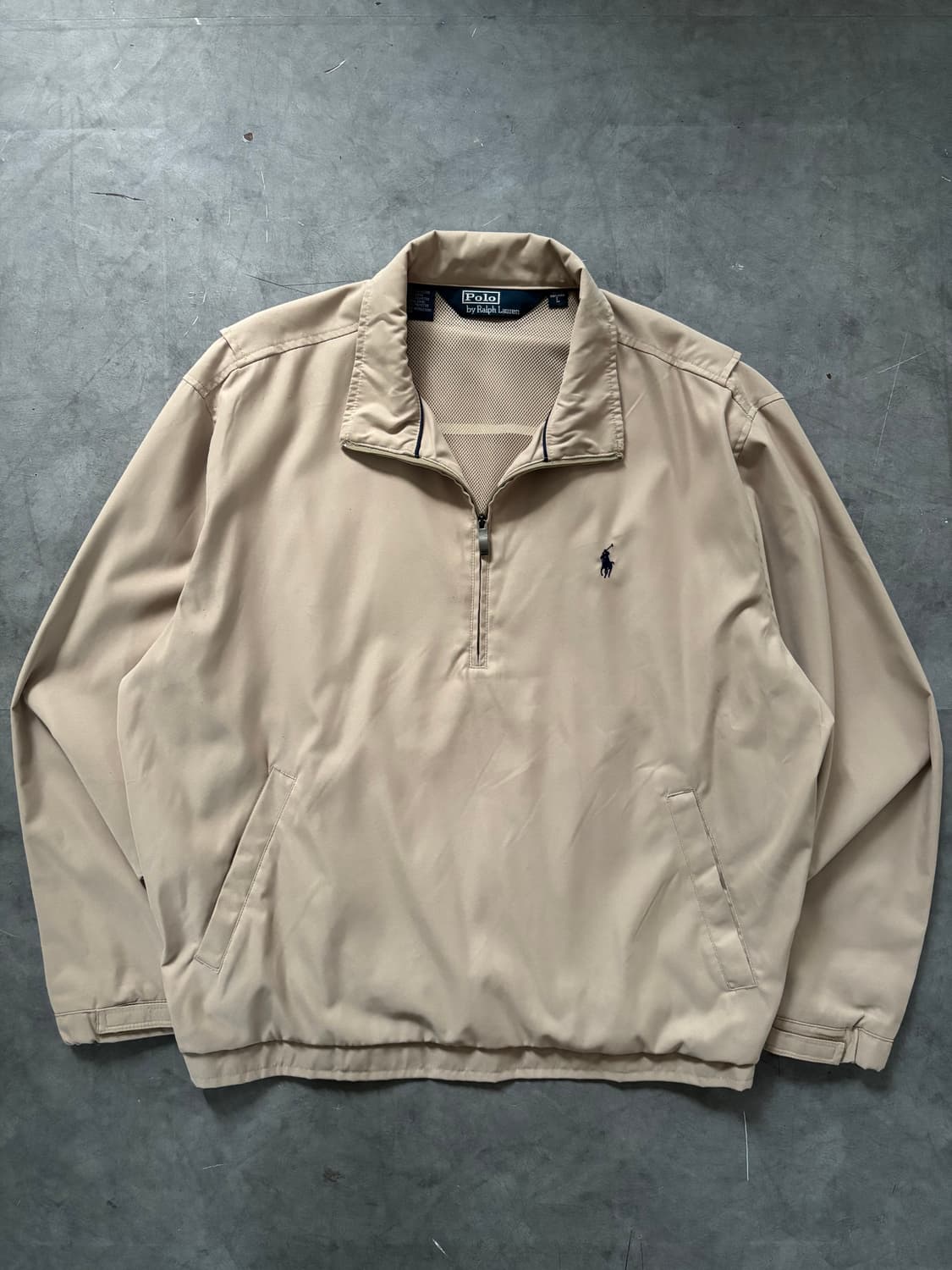 Polo 폴로 랄프로렌 베이지컬러 폴리쉘 아노락 자켓 상품이미지1