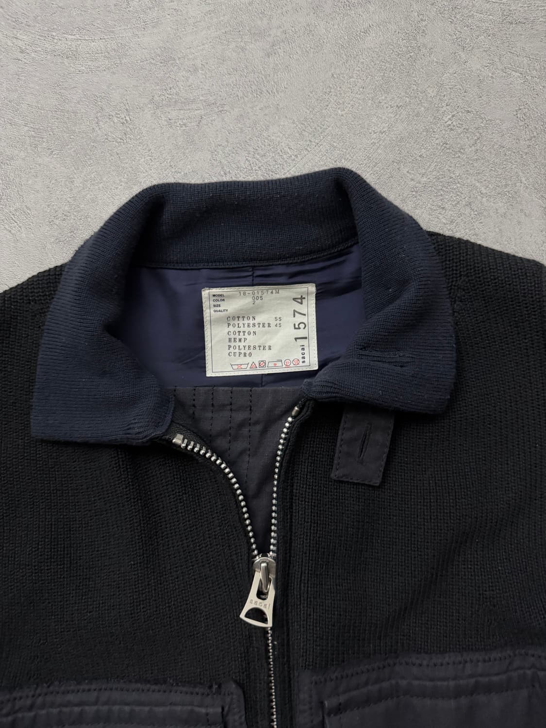 Sacai 니트 믹스 MA-1 하이브리드 자켓 상품이미지9