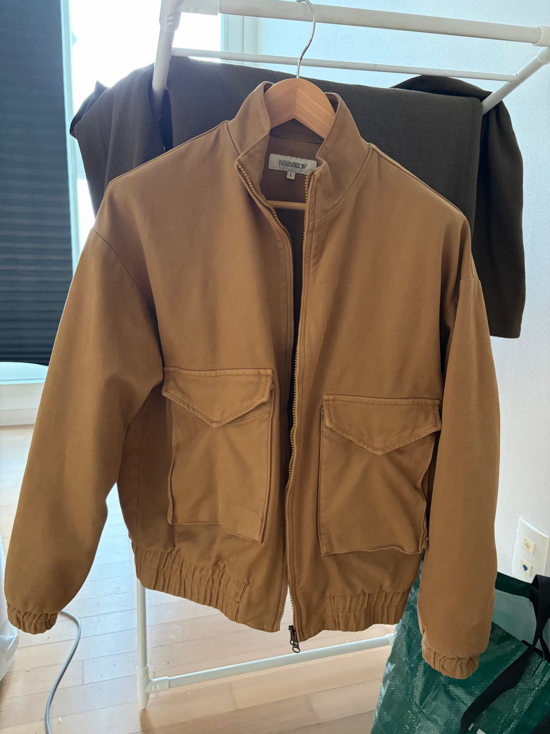 라이즈앤빌로우 몰스킨 해링턴 자켓 브라운 라지 상품이미지1