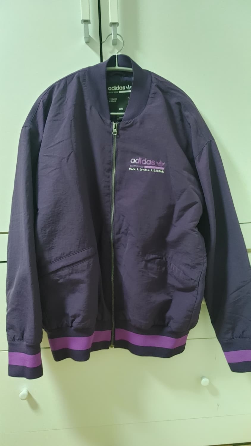 아디다스 바시티 봄버 자켓 퍼플 L 상품이미지1