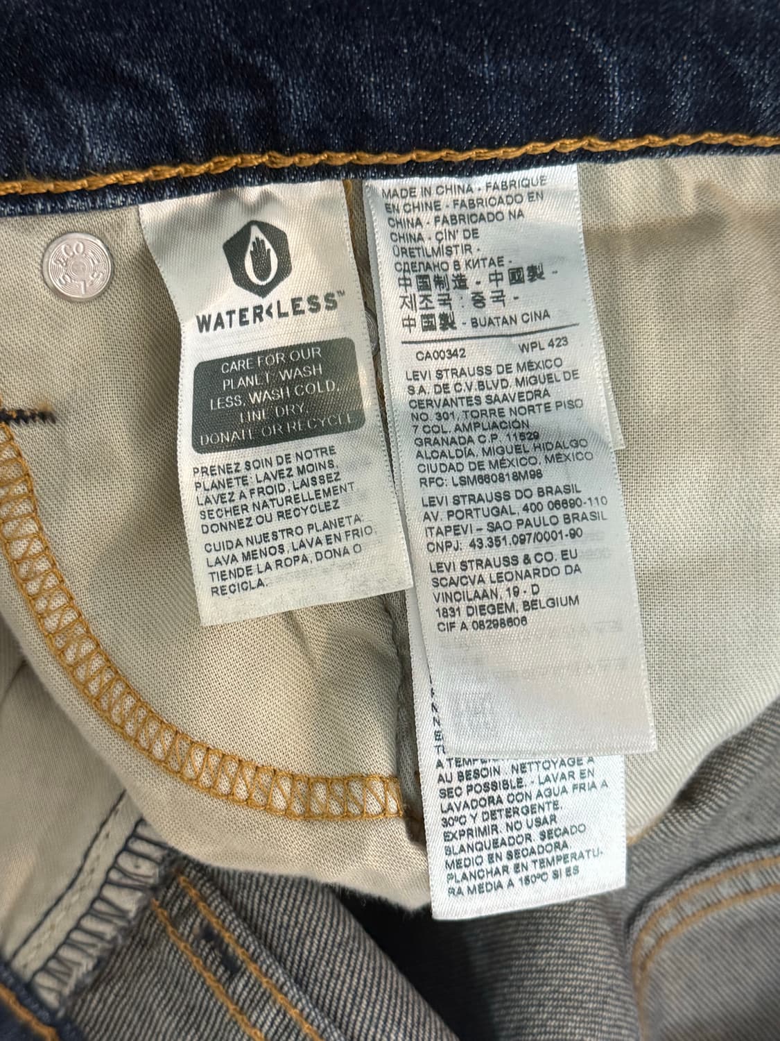 리바이스 502 스트레이트핏 데님 셀비지 상품이미지3