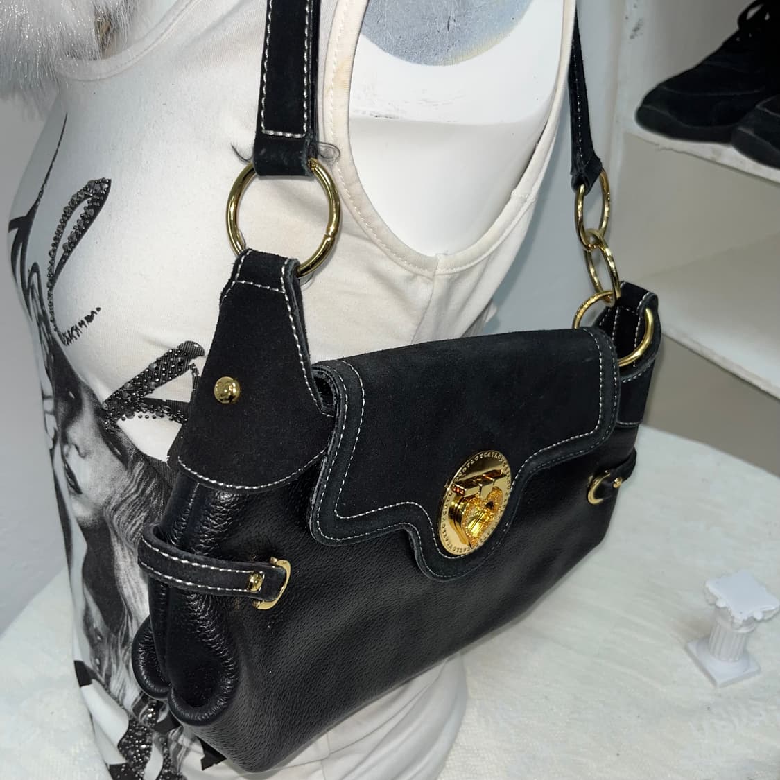 빈티지 하트 버클 숄더백 상품이미지2