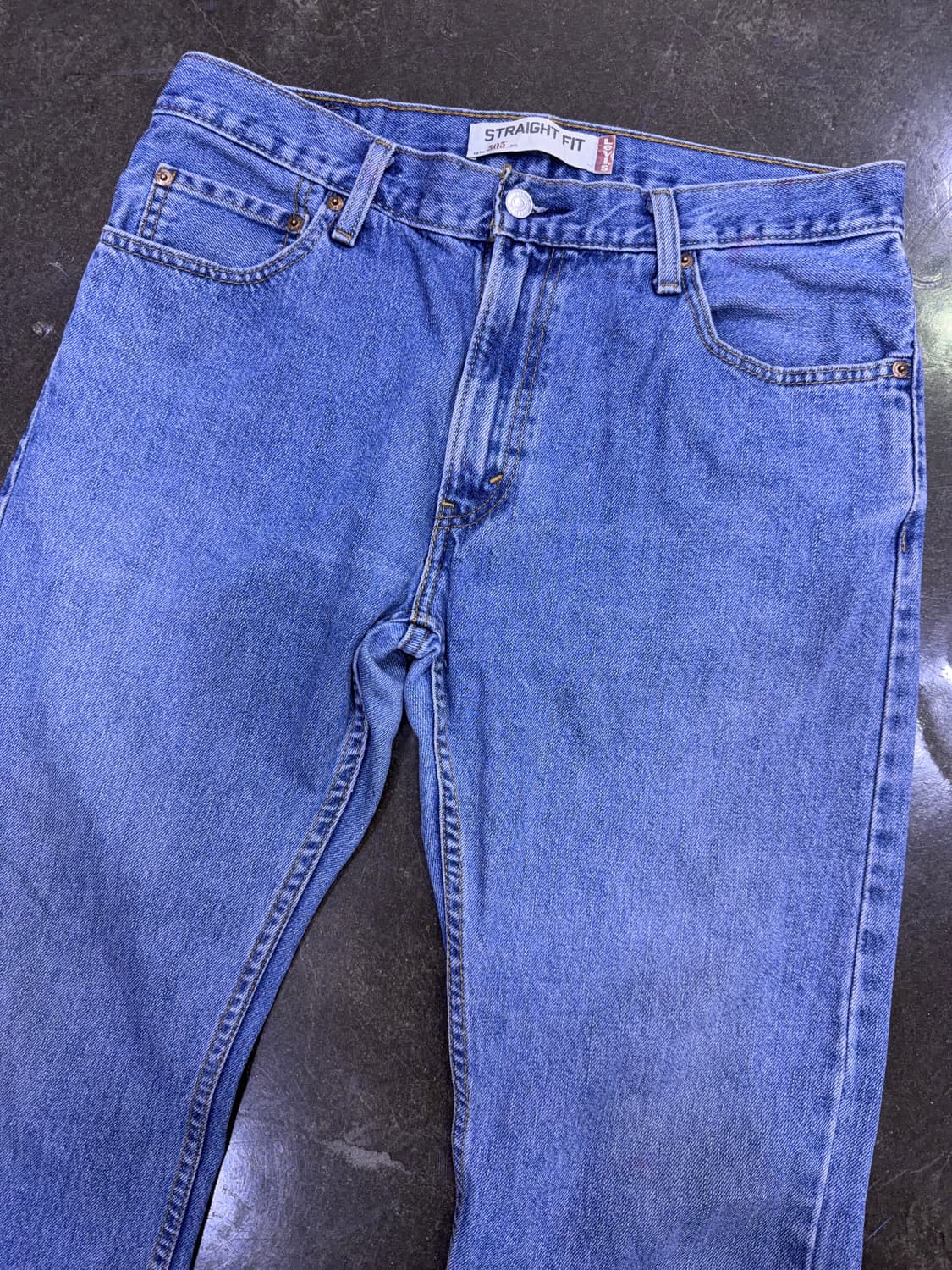 리바이스 505 레귤러 스트레이트핏 00's 워싱 데님팬츠 33 상품이미지3