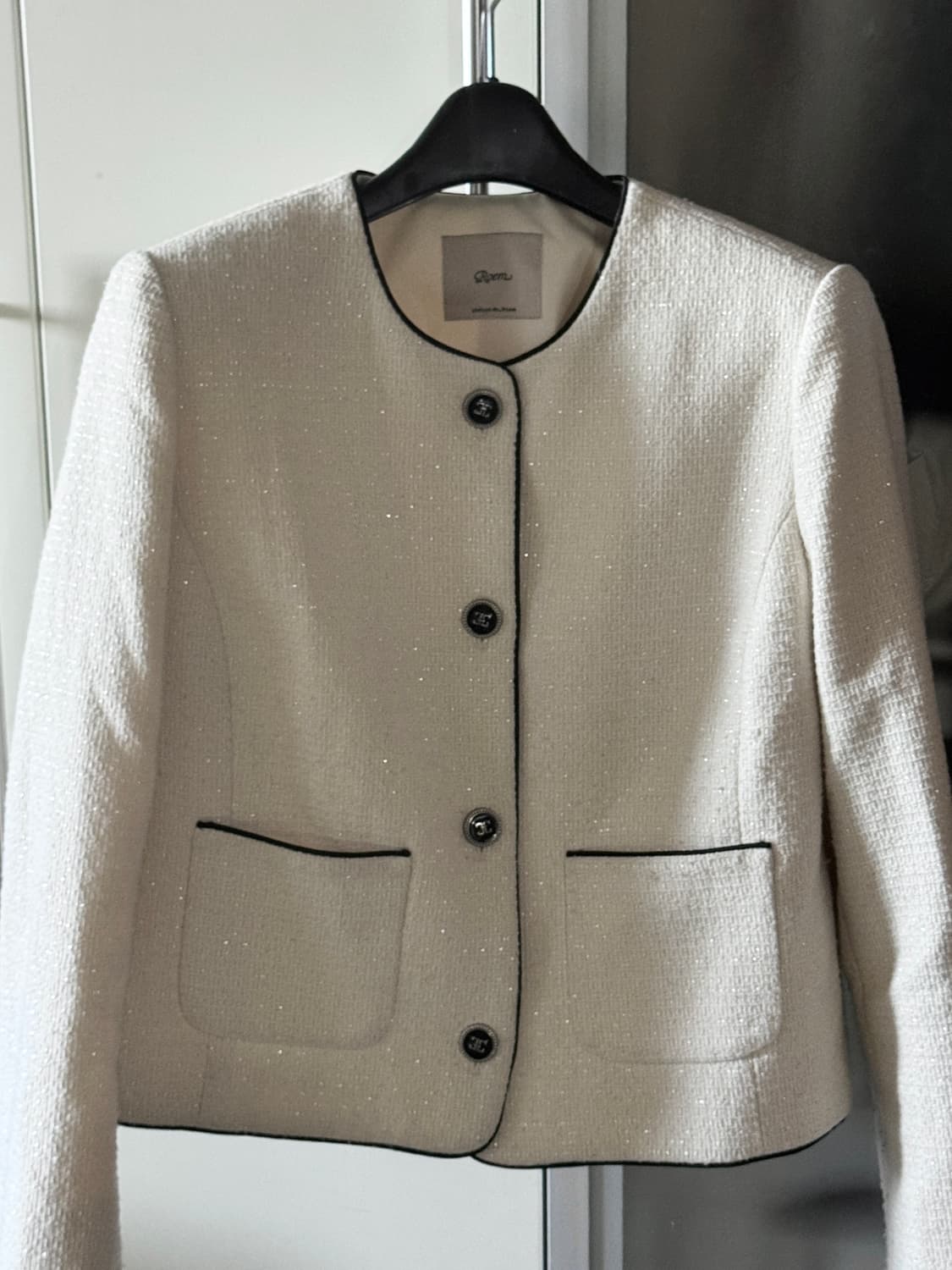 로엠 배색 트위드 자켓 상품이미지2