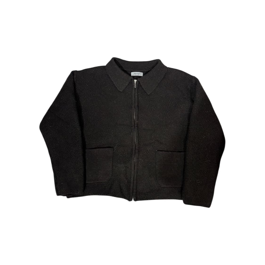 일본 빈티지 크롭 딥 브라운 니트 자켓  상품이미지4