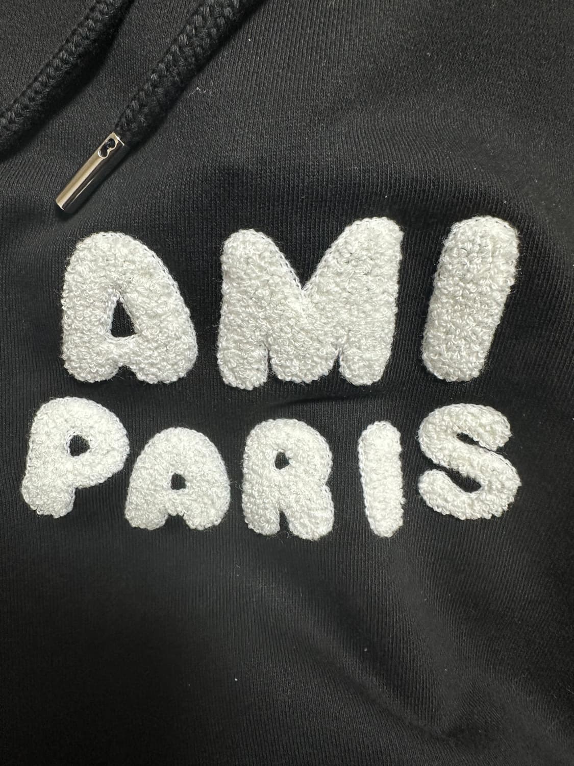 아미 파리스 블랙 후드티 상품이미지5