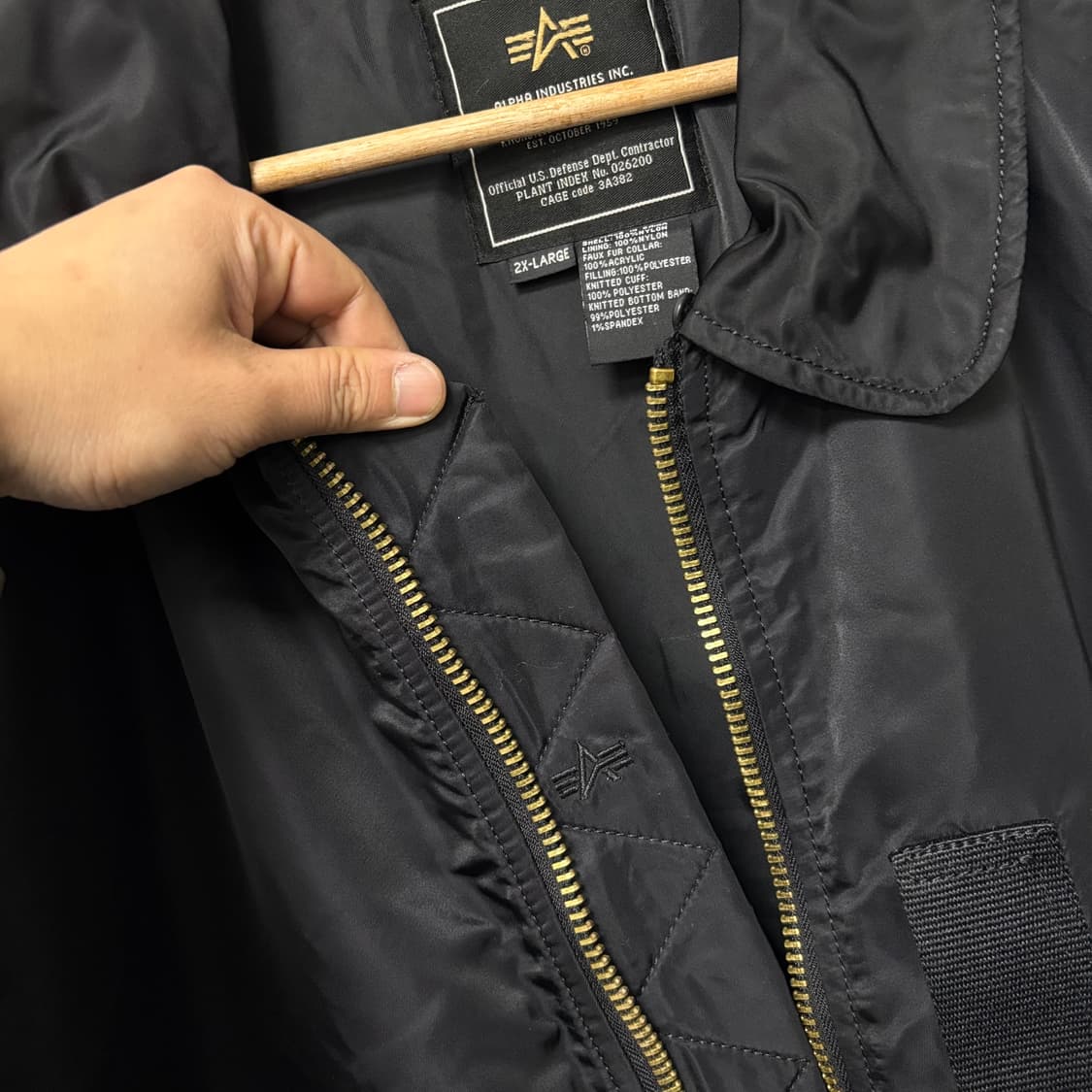 알파인더스트리 블랙 항공 점퍼 상품이미지4