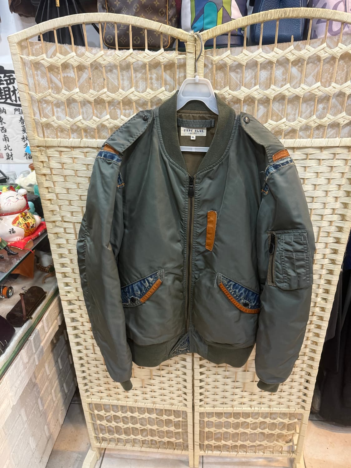 105 정품 아비렉스 타입 블루데님 MA-1 자켓 팝니다 상품이미지1