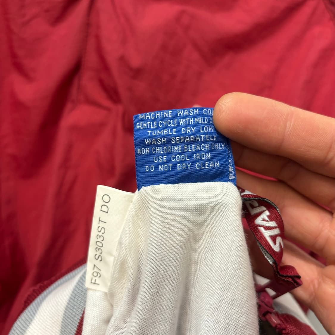 90s 스타터 올드스쿨 앨라배마 크림슨 타이드 웜업 자켓 XL 상품이미지8