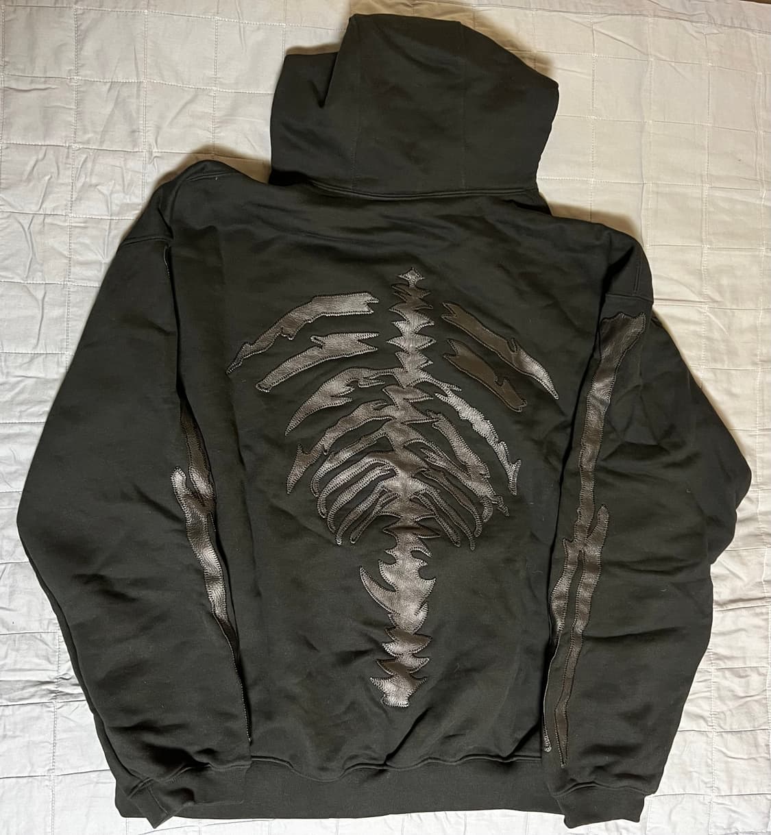 블랙아웃 레더 본 후드 L 상품이미지1