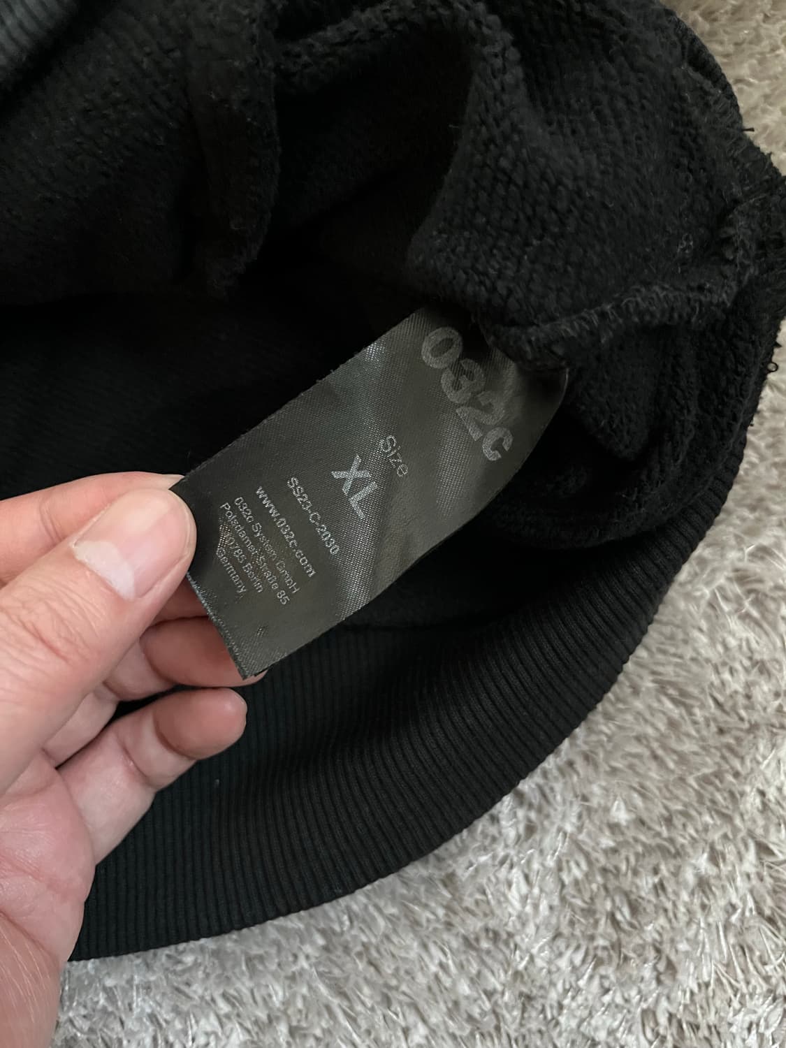 032c 로우 배터리 후드 블랙 XL 상품이미지3