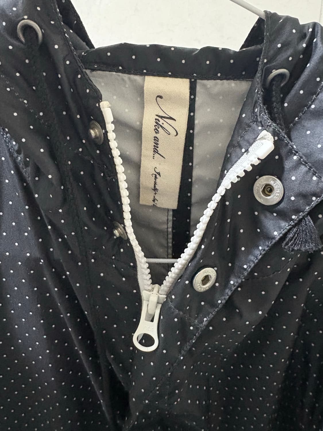 일본빈티지 블랙도트 바람막이 판매합니다 모리걸 코이세이오 상품이미지3