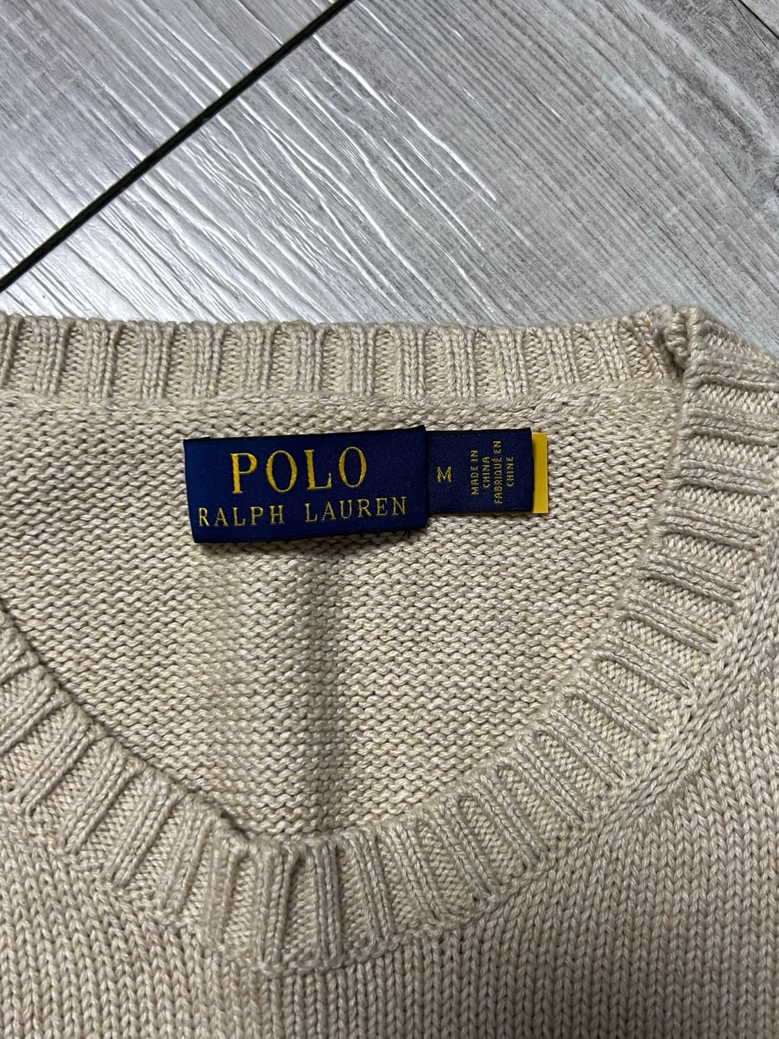 폴로 오트밀 니트 M 새상품  상품이미지2