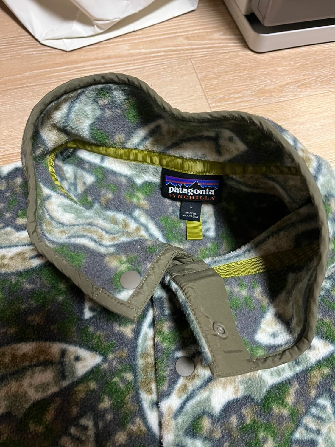 파타고니아 신칠라 스냅티 리핑 오아시스 / 피쉬 /물고기 라지 상품이미지5