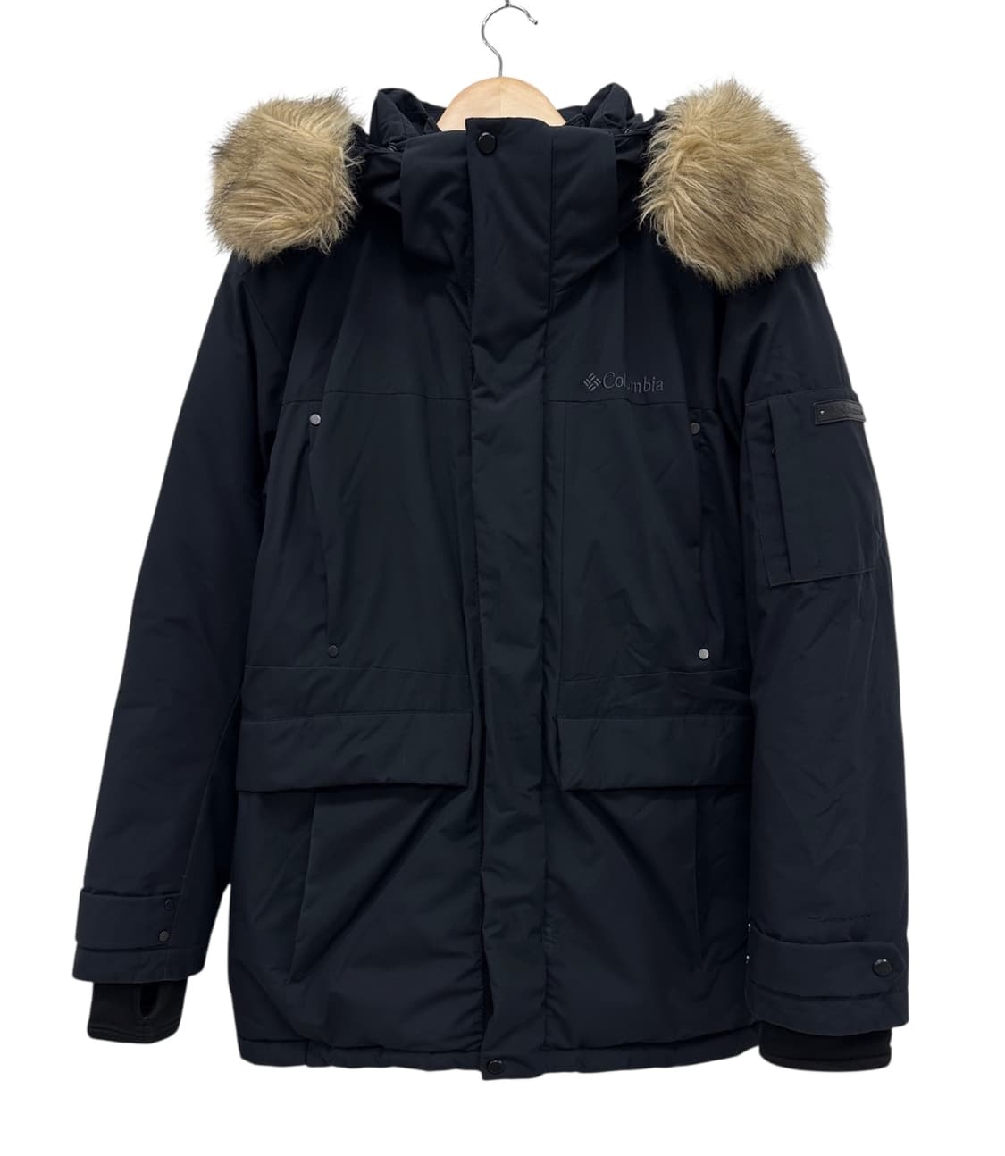 컬럼비아 구스다운 야상패딩 블랙네이비 (L) 상품이미지1