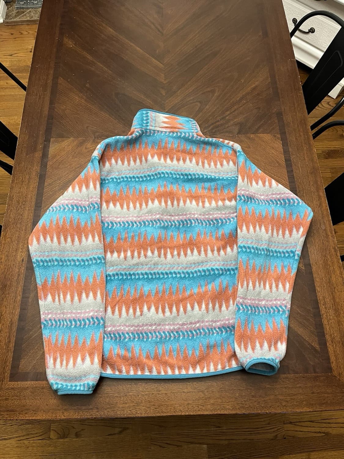 19FW 파타고니아 신칠라 스냅-T 아줄/오렌지 아즈텍 패턴 상품이미지3