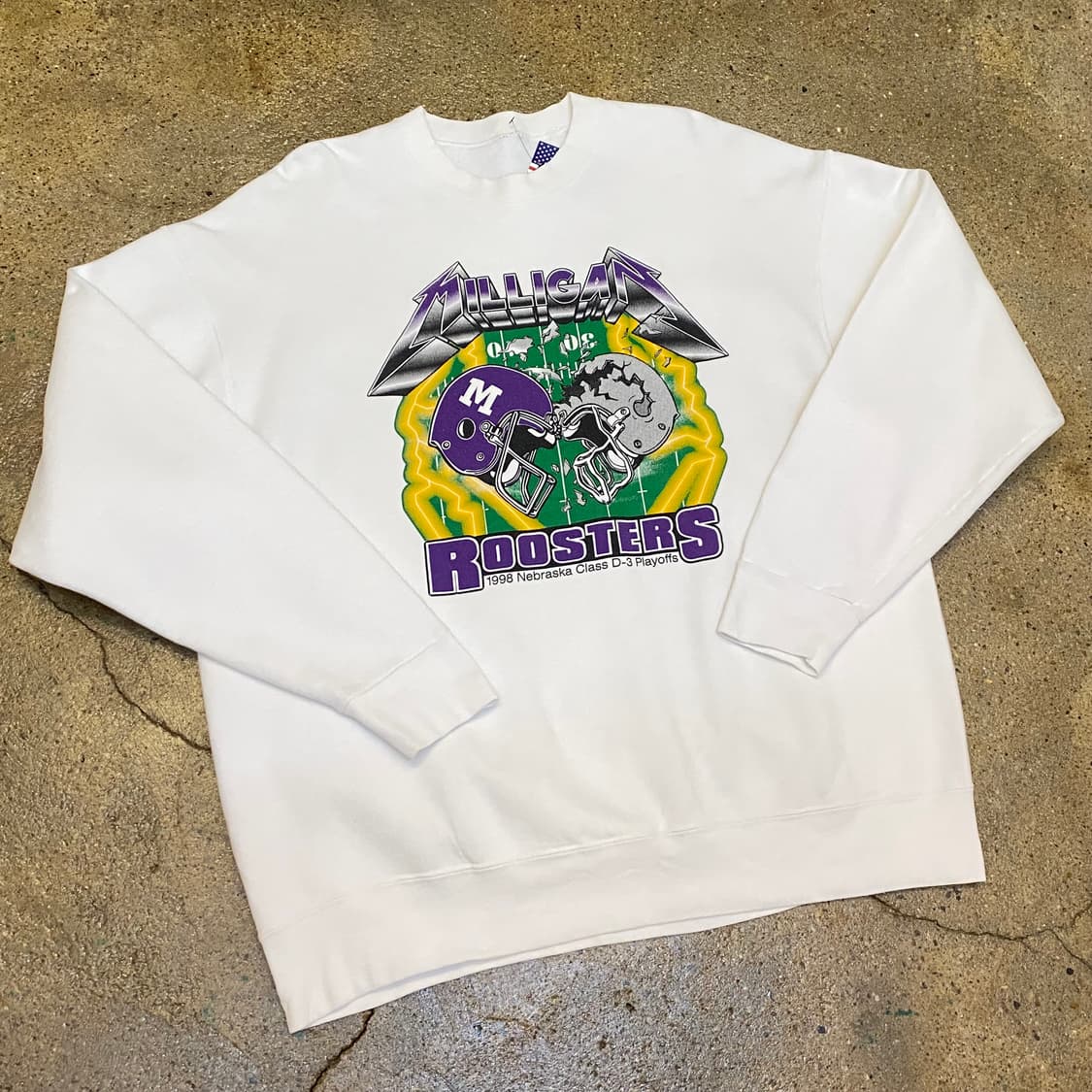 90s Made in USA 미국 빈티지  메탈리카 폰트 미식축구 맨투맨 상품이미지1