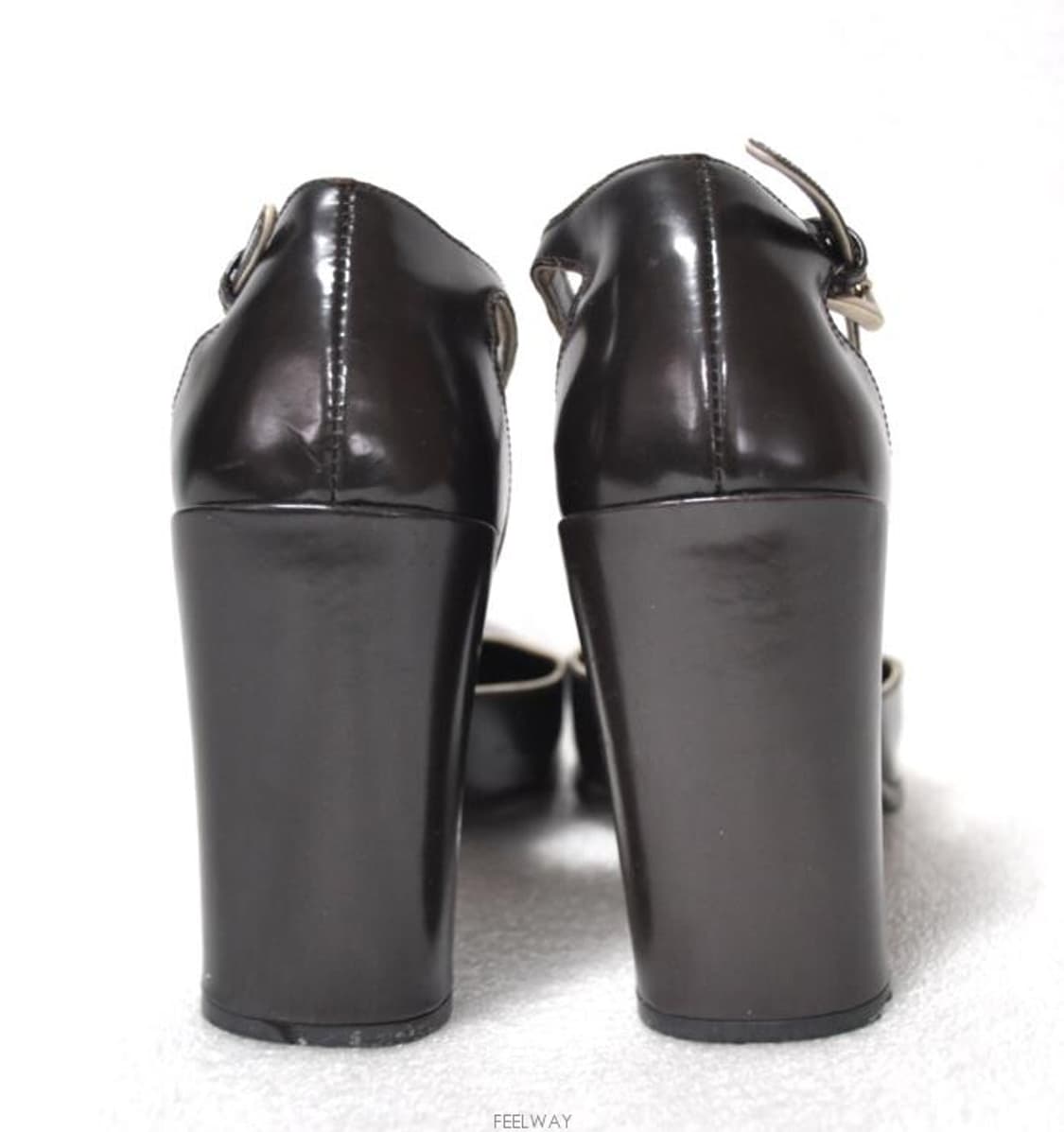 프라다/여성에나멜스트랩통굽구두(사이즈220)정품 상품이미지5