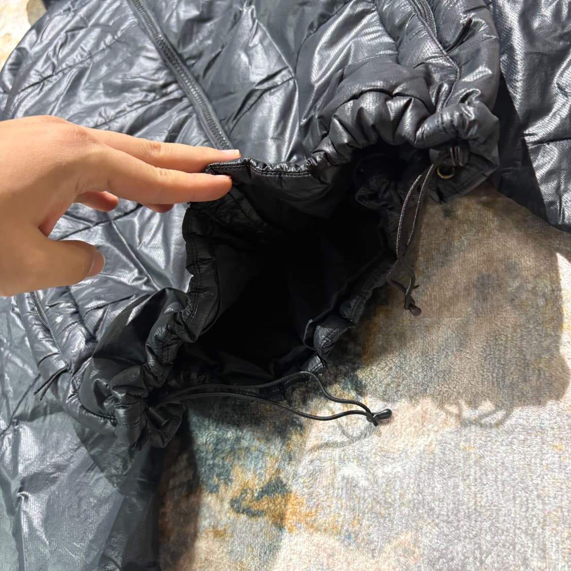 폴로 빈티지 유광 후드패딩 상품이미지2